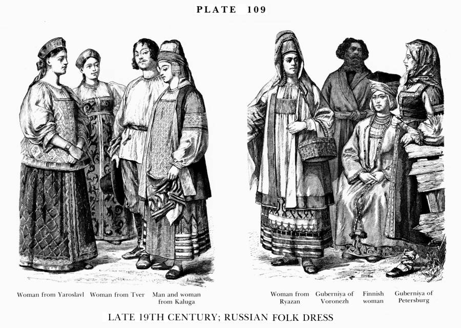 Planche 109b Fin du XIXe Siecle - Habits Traditionnels Russe - Late 19Th Century - Russian Folk Dress.jpg